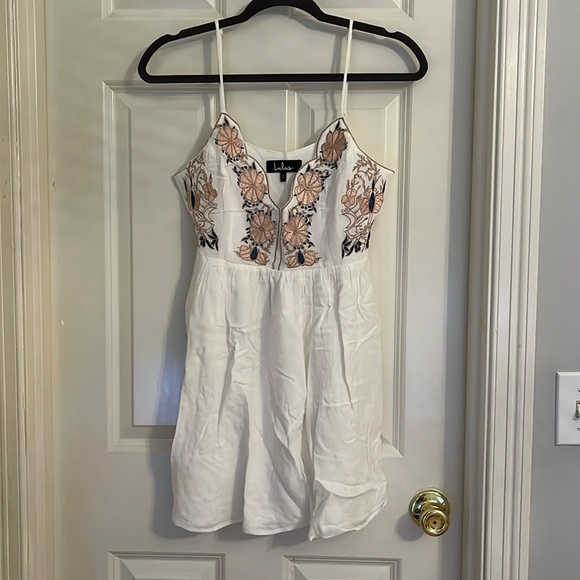 Lulus Daisy Petal Pickin’ Ivory Embroidered Dress - Picture 2 of 9